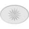Ekena Millwork Standard Dalton Flower Rosette With Beveled Edge, 7"W x 4 3/4"H x 1"P ROSP070X048X100DAL10 - alternate 4